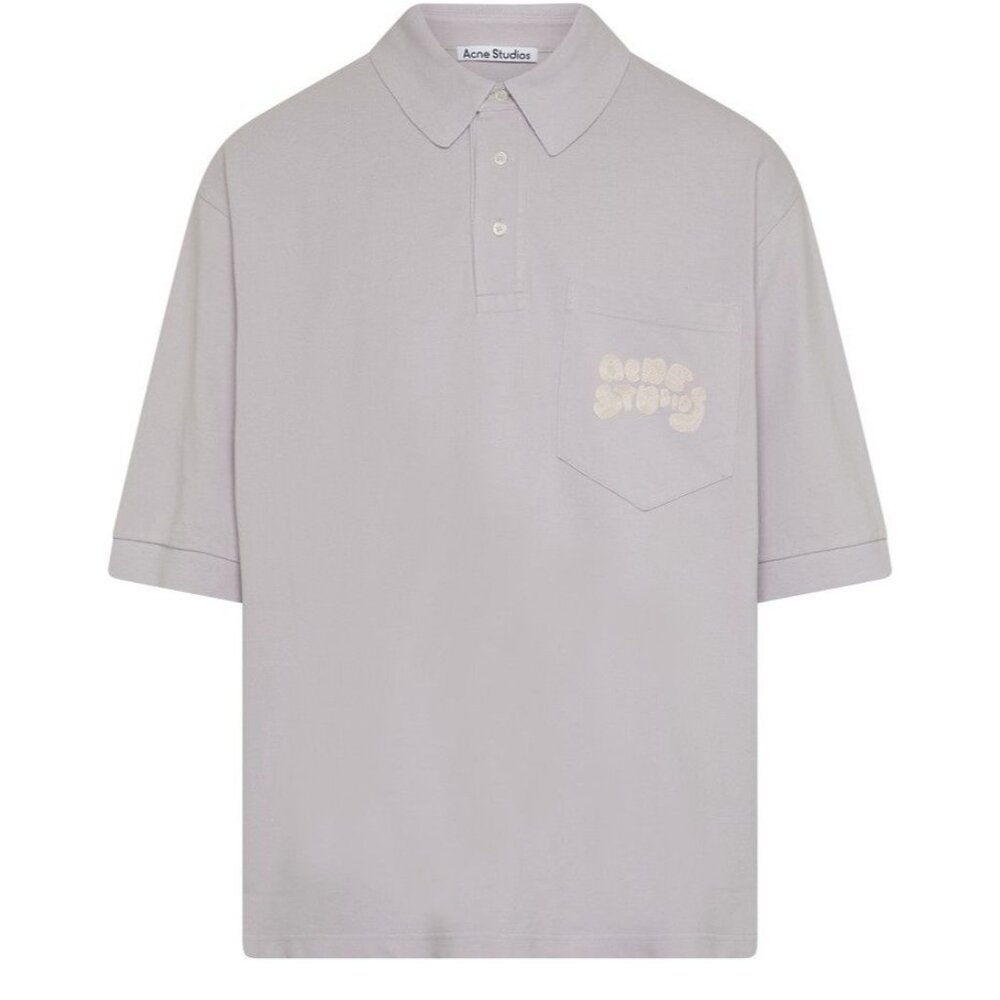 Acne Studios Relaxed Polo Shirt in Pale Lilac